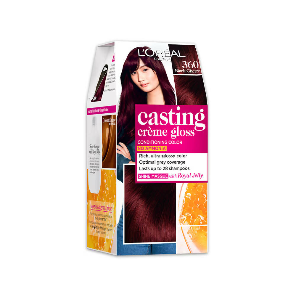 L'Oreal Paris Casting Creme Gloss Conditioning Hair Color - 360 Black Cherry - Distacart