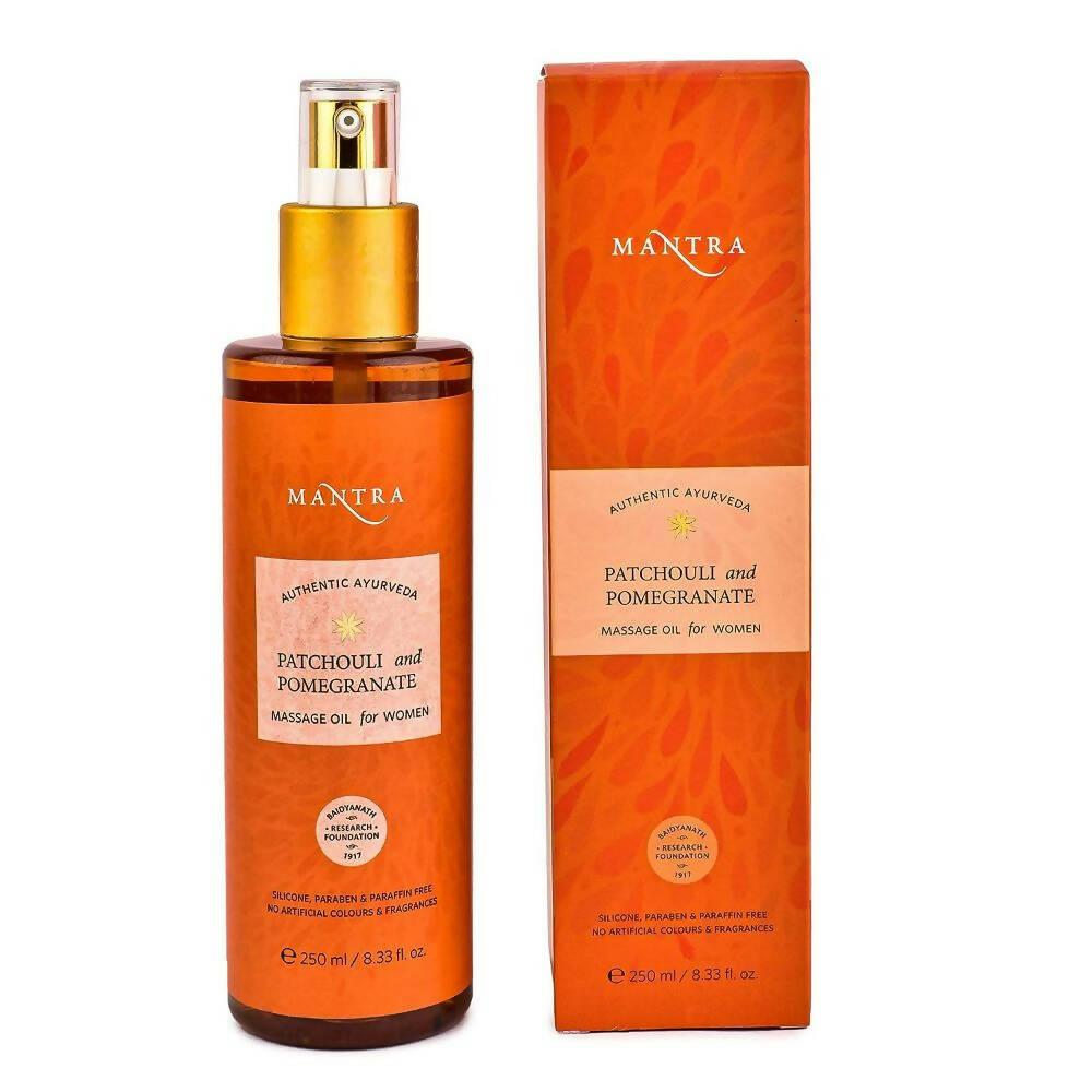 Mantra Herbal Patchouli and Pomegranate Massage Oil - Distacart