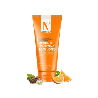 NutriGlow Advanced Organics Vitamin C Lightening Deep Moisture, Brightening Body Lotion - Distacart