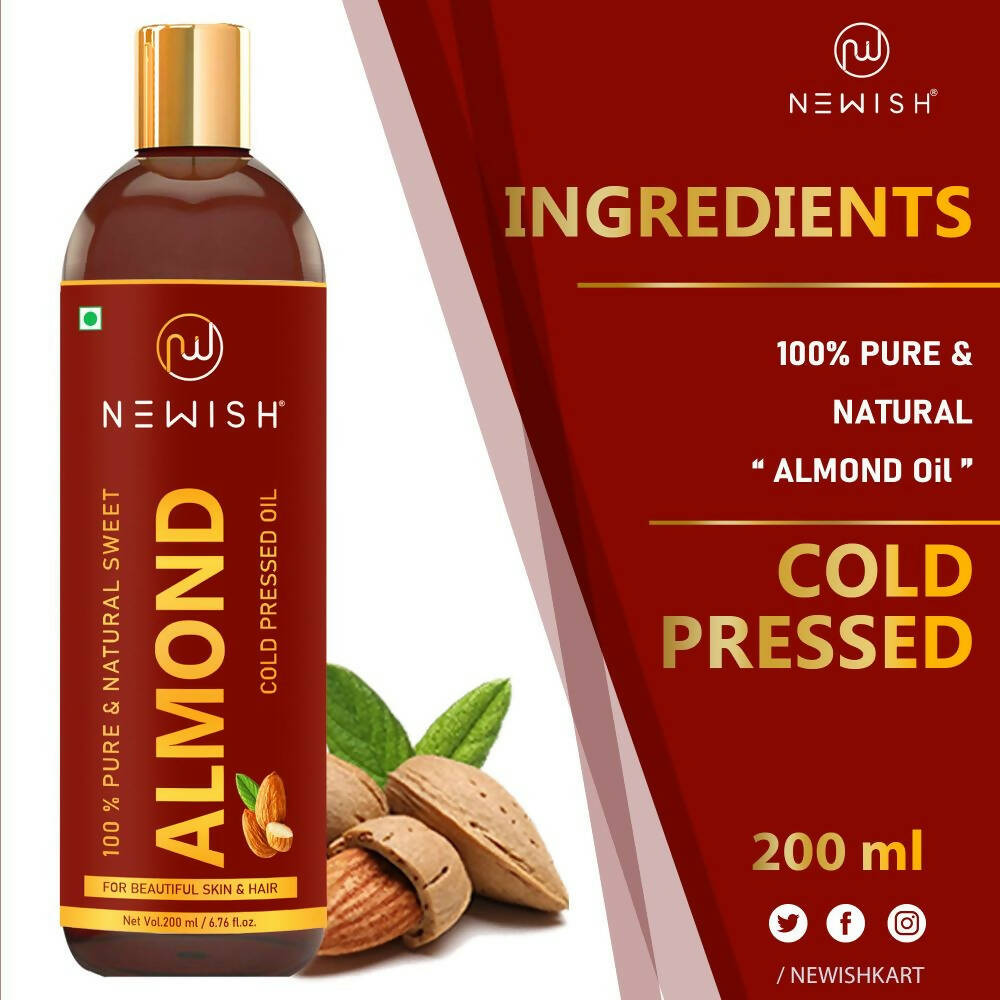 Newish Pure & Natural Sweet Almond Oil for Hair & Skin - Distacart
