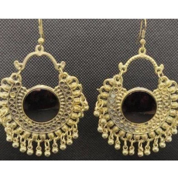 Oxidized Gold Color Earrings German Silver Traditional Drops And Danglers