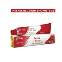 Thumbnail for Streax Professional Argan Secrets Hair Colourant Cream - Intense Red Light Brown 5.66 - Distacart