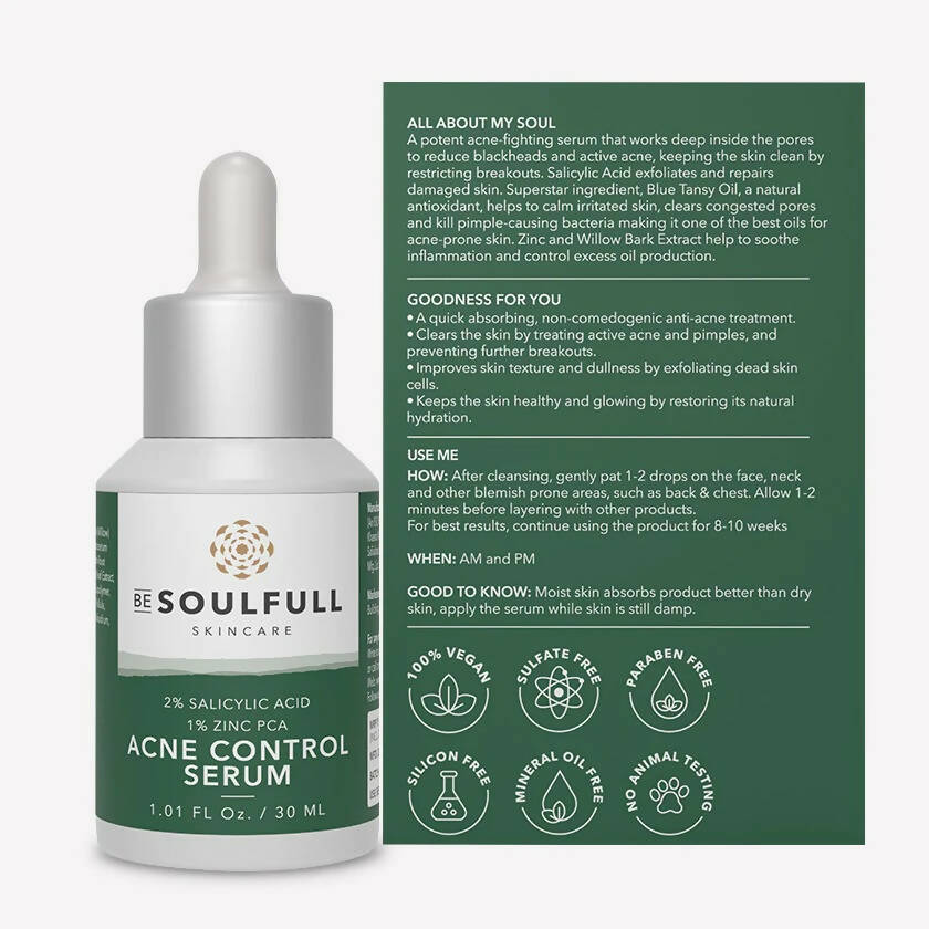 Be Soulfull Acne Control Serum - Distacart