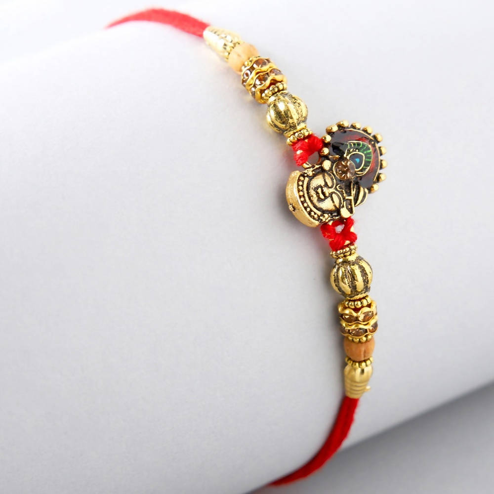 Serene Lord Krishna Rakhi & Cashew Jar - Distacart