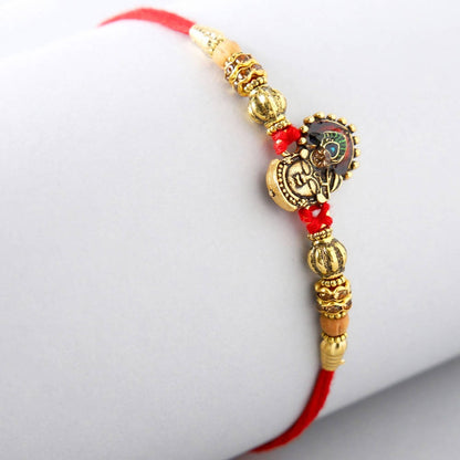 Serene Lord Krishna Rakhi & Cashew Jar - Distacart