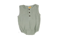 Thumbnail for Sunshine Baby Cute Organic Muslin Cotton Sleeveless Rompers For Babies - Greenish Grey - Distacart