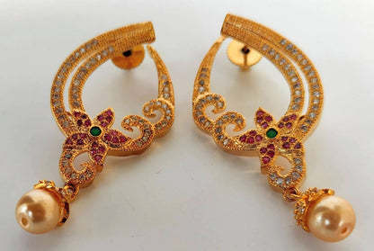Multicolor Cz Designer Earrings - Distacart