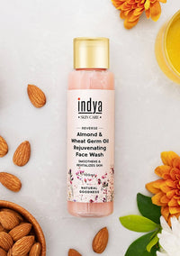 Thumbnail for Indya Almond & Wheat Germ Oil Rejuvenating Face Wash Benefits