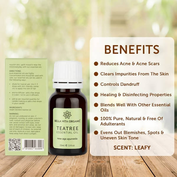Bella Vita Organic Tea Tree Essential Oil - Distacart