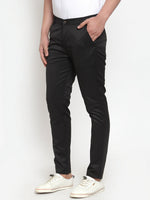 Thumbnail for Jainish Men's Black Solid Formal Trousers ( FGP 253Black ) - Distacart