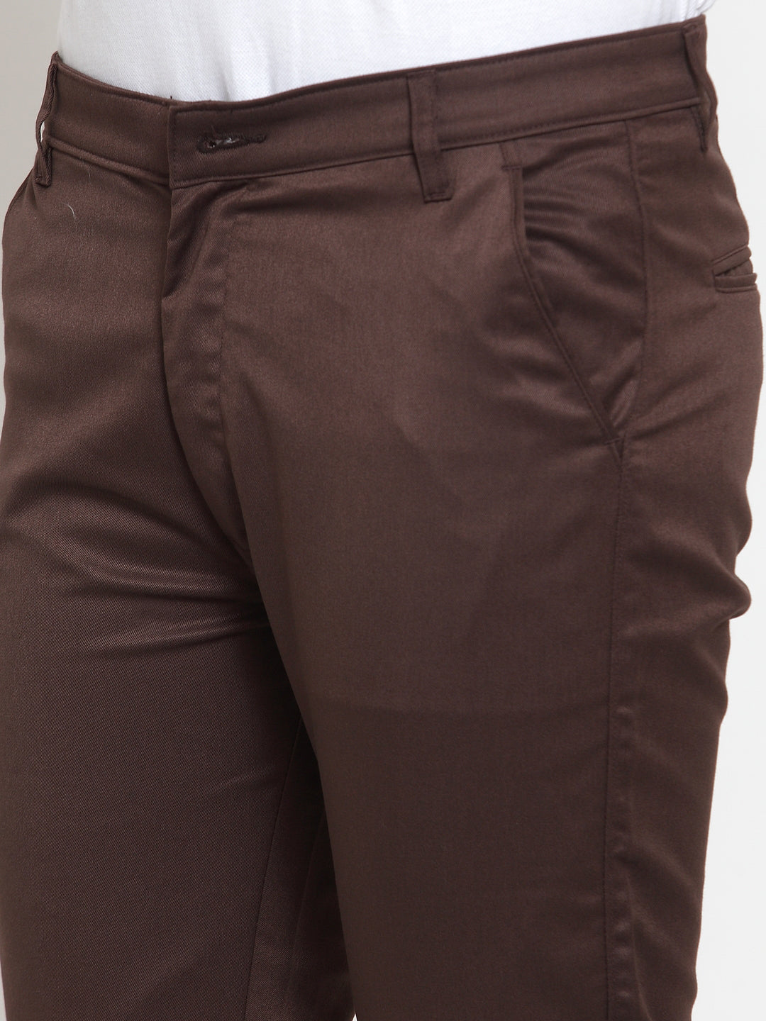 Jainish Men's Brown Solid Formal Trousers ( FGP 253Coffee ) - Distacart