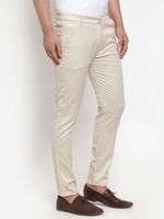 Thumbnail for Jainish Men's Cream Solid Formal Trousers ( FGP 253Cream ) - Distacart