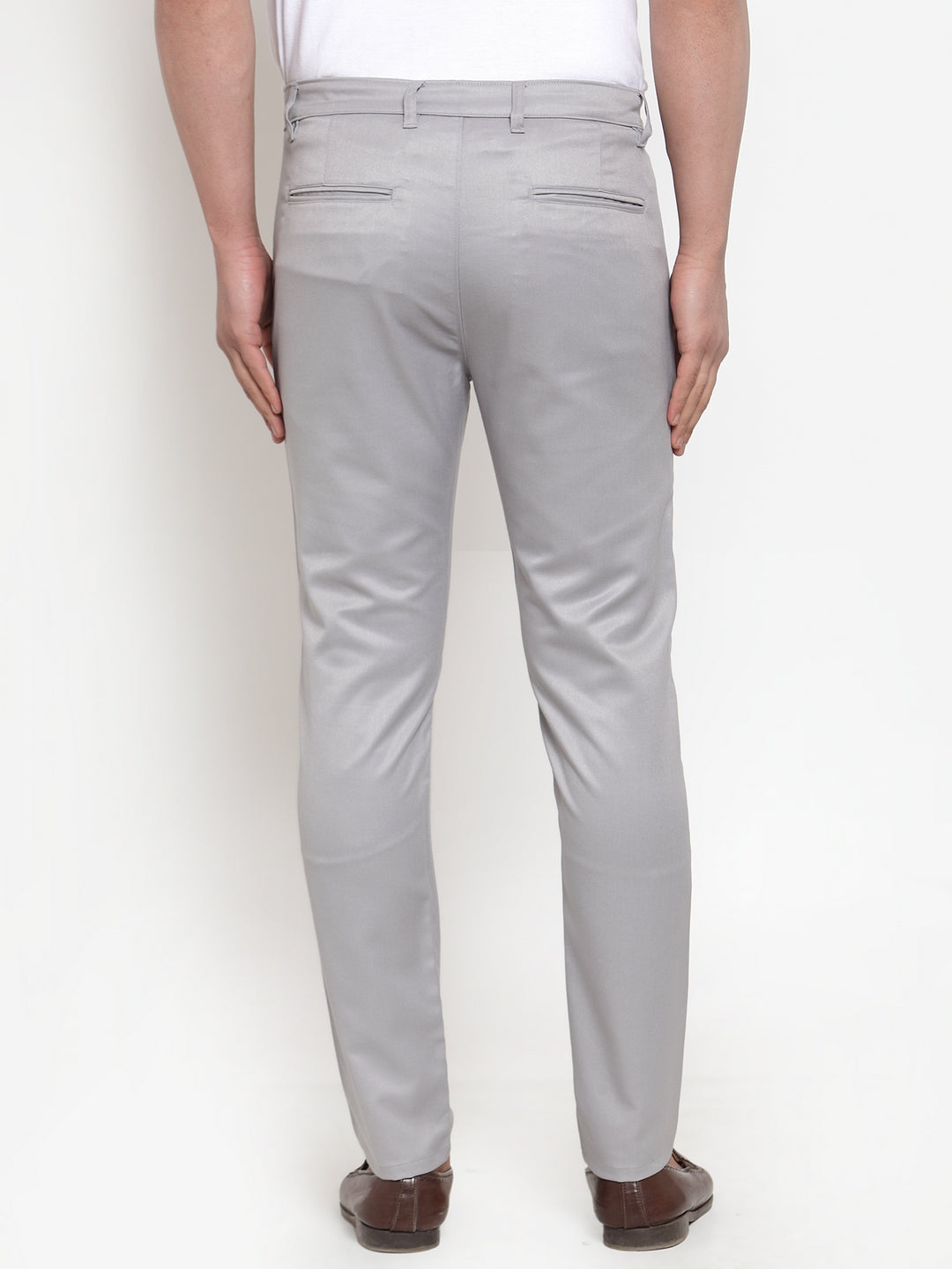 Jainish Men's Grey Solid Formal Trousers ( FGP 253Light-Grey ) - Distacart