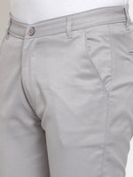 Thumbnail for Jainish Men's Grey Solid Formal Trousers ( FGP 253Light-Grey ) - Distacart