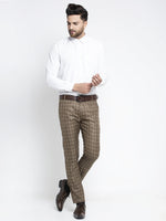 Thumbnail for Jainish Men's Brown Formal Trousers ( FGP 260Coffee ) - Distacart