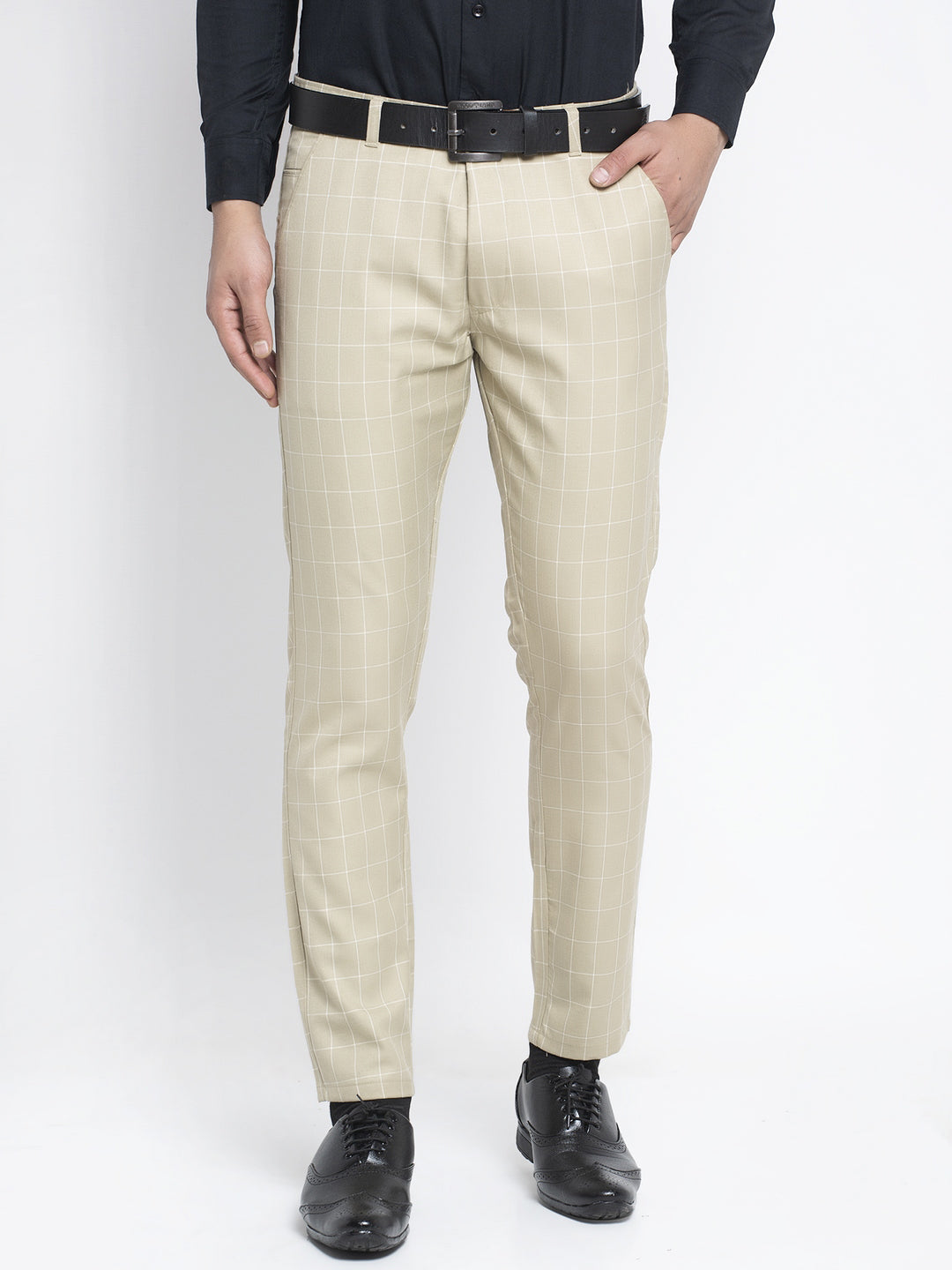 Jainish Men's Cream Formal Trousers ( FGP 260Cream ) - Distacart