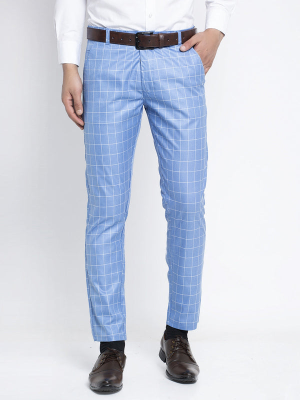 Jainish Men's Blue Formal Trousers ( FGP 260Light-Blue ) - Distacart