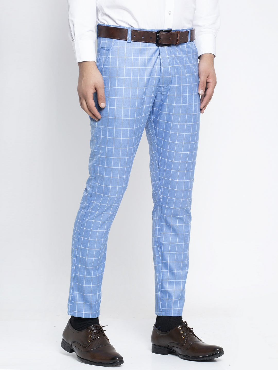 Jainish Men's Blue Formal Trousers ( FGP 260Light-Blue ) - Distacart
