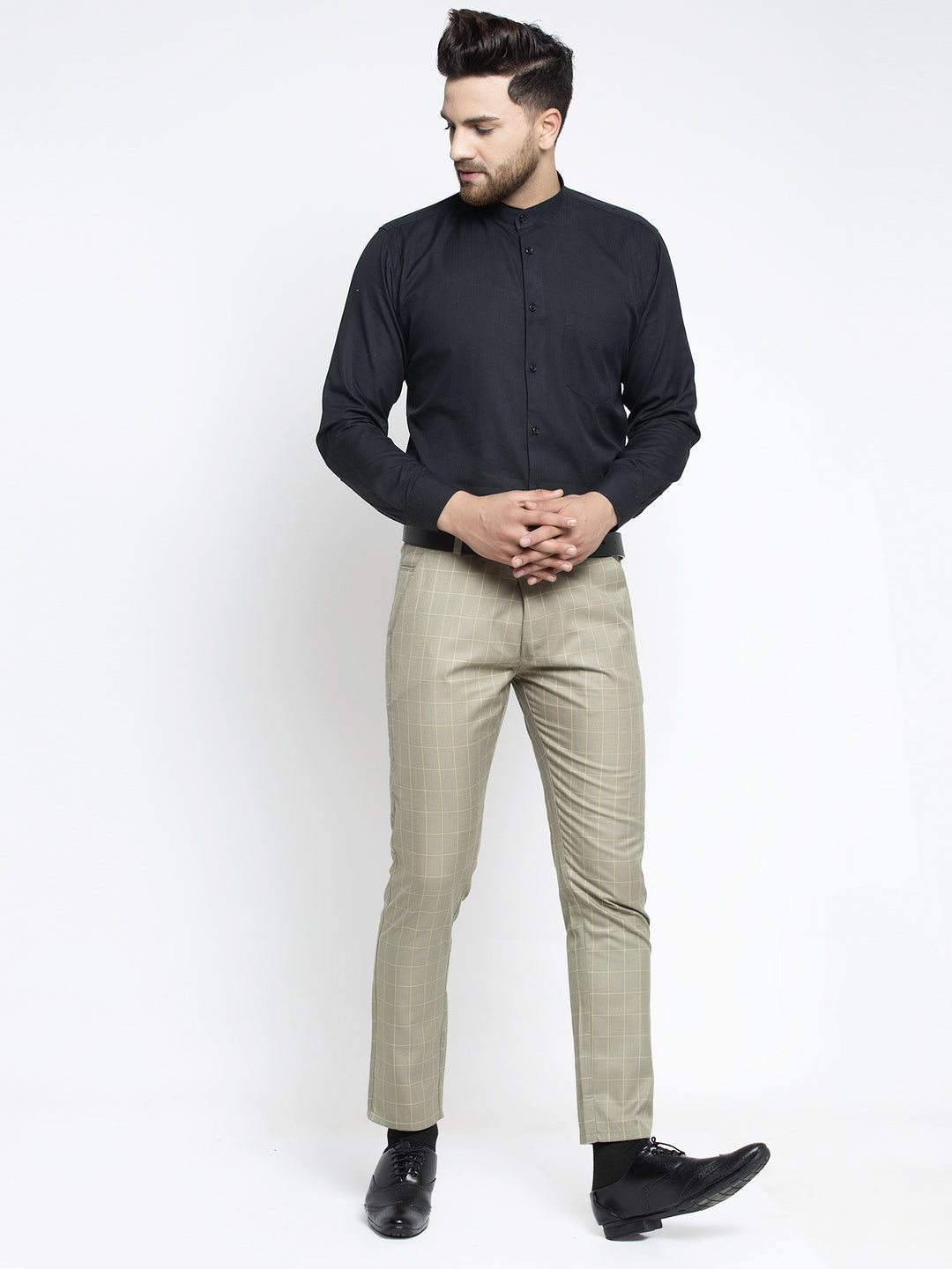 Jainish Men's Green Formal Trousers ( FGP 260Pista ) - Distacart