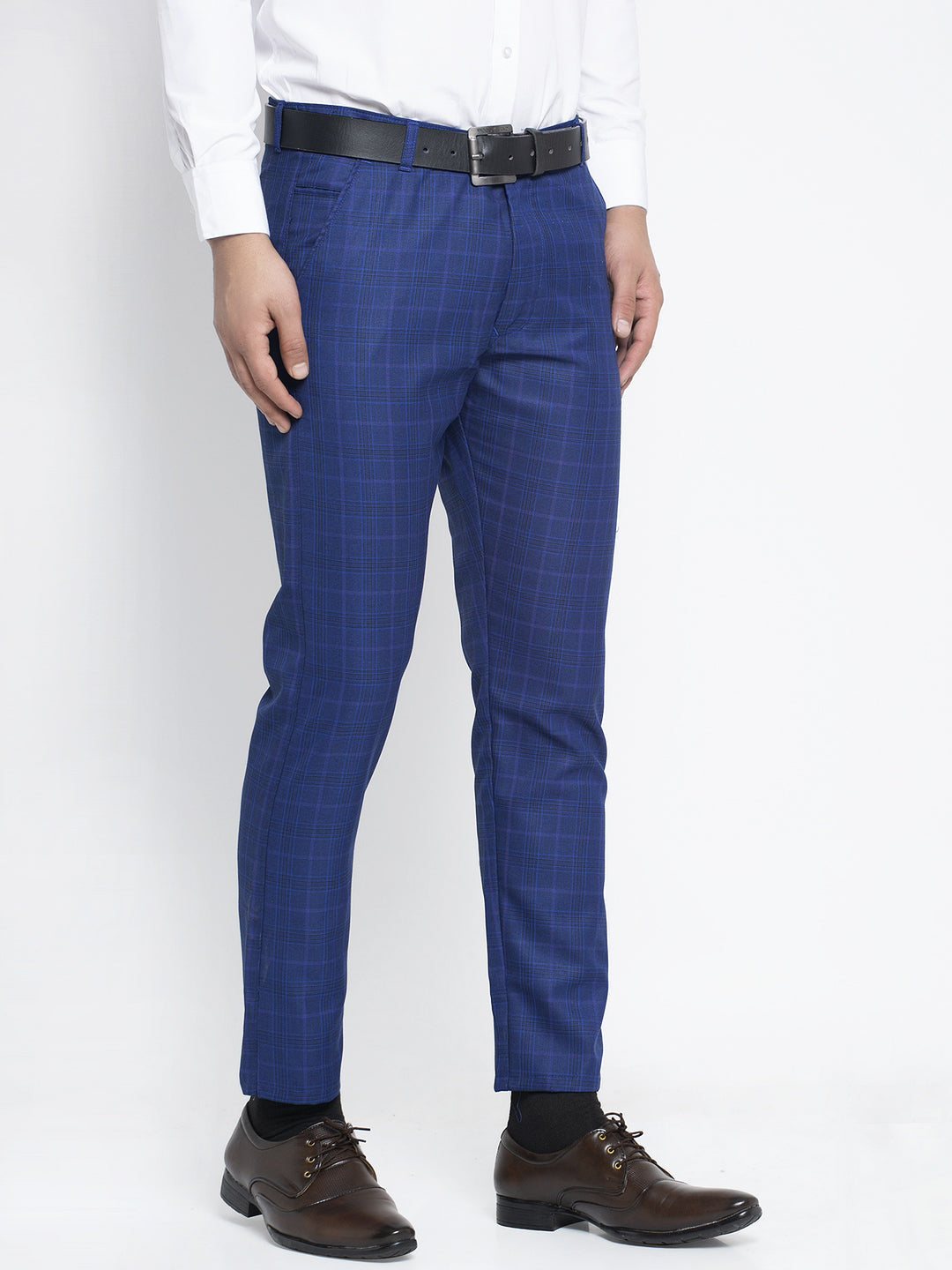 Jainish Men's Blue Formal Trousers ( FGP 261Blue ) - Distacart