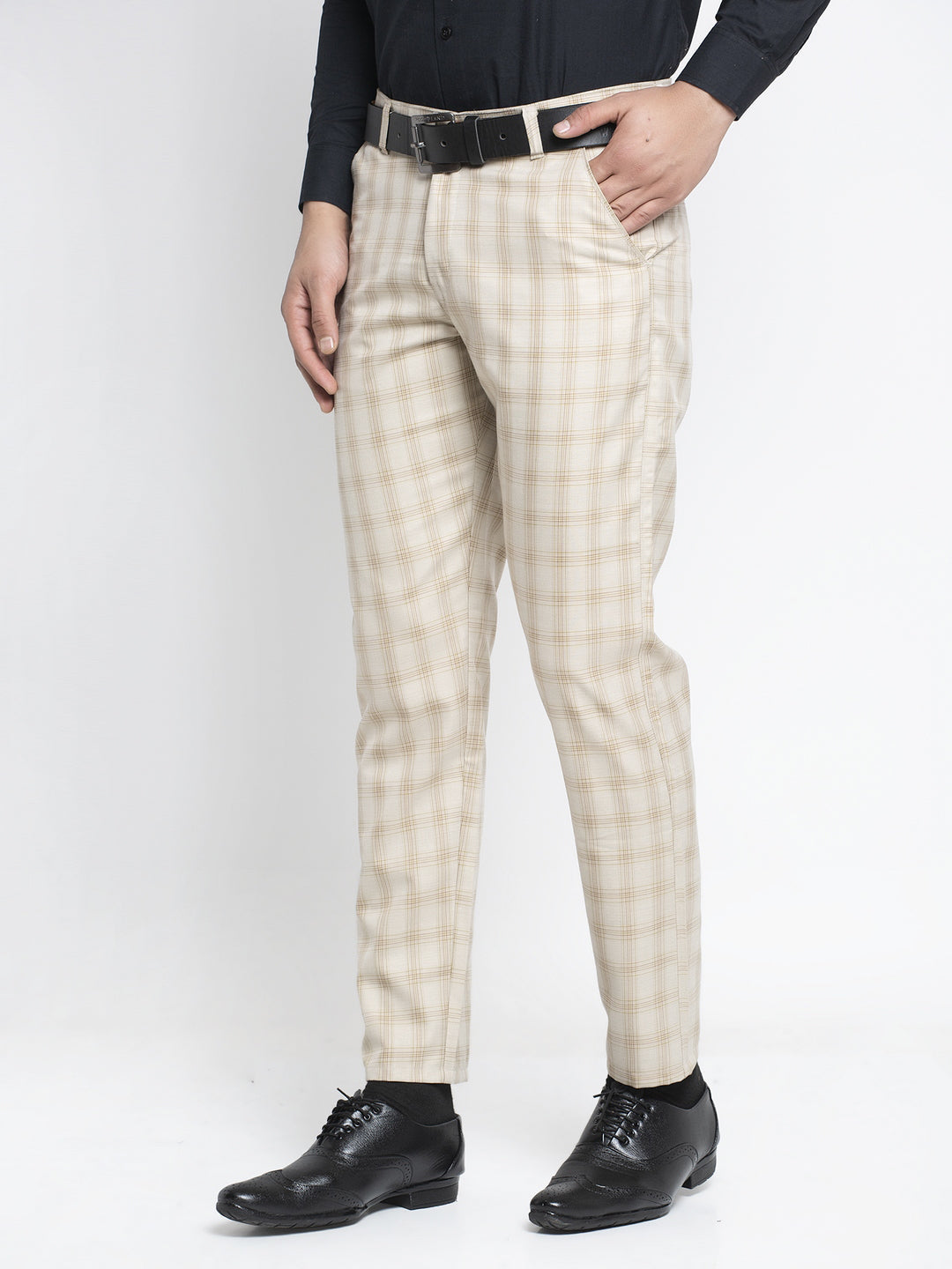 Jainish Men's Cream Formal Trousers ( FGP 261Cream ) - Distacart