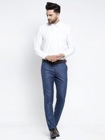 Thumbnail for Jainish Men's Navy Formal Trousers ( FGP 261Navy ) - Distacart