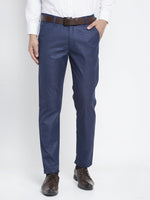 Thumbnail for Jainish Men's Blue Formal Trousers ( FGP 262Blue ) - Distacart