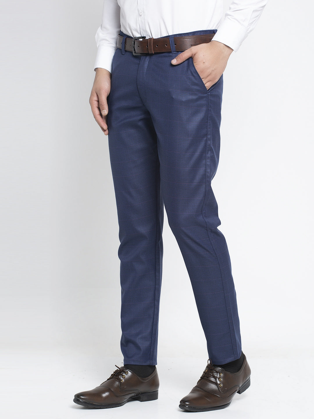 Jainish Men's Blue Formal Trousers ( FGP 262Blue ) - Distacart