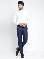 Thumbnail for Jainish Men's Blue Formal Trousers ( FGP 262Blue ) - Distacart