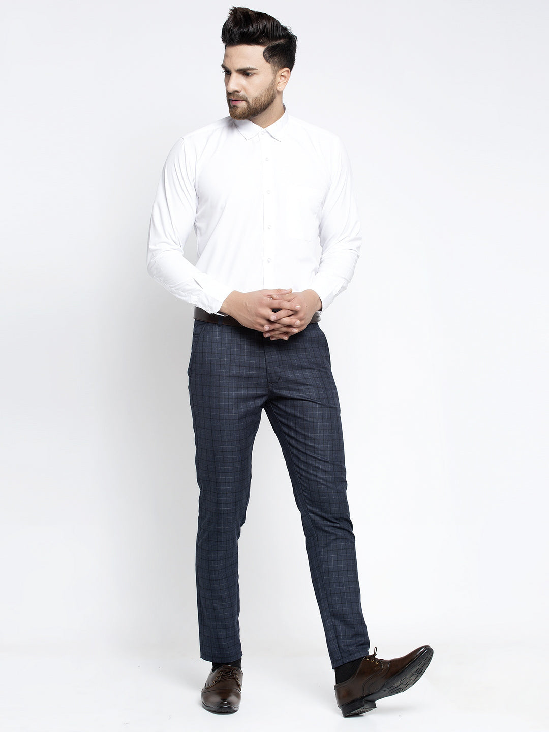 Jainish Men's Black Formal Trousers ( FGP 263Charcoal ) - Distacart