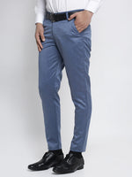 Thumbnail for Jainish Men's Blue Cotton Solid Formal Trousers ( FGP 265Indigo ) - Distacart