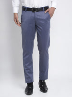 Thumbnail for Jainish Men's Blue Cotton Solid Formal Trousers ( FGP 265Navy ) - Distacart