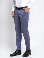 Thumbnail for Jainish Men's Blue Cotton Solid Formal Trousers ( FGP 265Navy ) - Distacart
