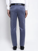 Thumbnail for Jainish Men's Blue Cotton Solid Formal Trousers ( FGP 265Navy ) - Distacart