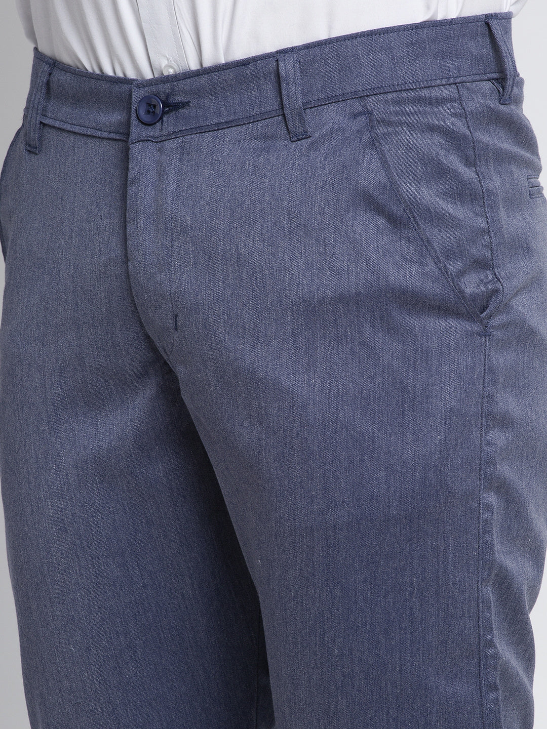 Jainish Men's Blue Cotton Solid Formal Trousers ( FGP 265Navy ) - Distacart