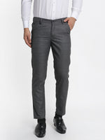 Thumbnail for Jainish Men's Charcoal Checked Formal Trousers ( FGP 266Charcoal ) - Distacart