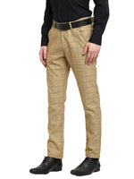 Thumbnail for Jainish Men's Beige Cotton Checked Formal Trousers ( FGP 267Beige ) - Distacart