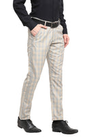Thumbnail for Jainish Men's Blue Cotton Checked Formal Trousers ( FGP 267Blue ) - Distacart