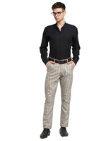 Thumbnail for Jainish Men's Blue Cotton Checked Formal Trousers ( FGP 267Blue ) - Distacart