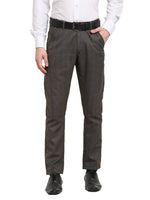 Thumbnail for Jainish Men's Black Cotton Checked Formal Trousers ( FGP 267Charcoal ) - Distacart