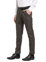 Thumbnail for Jainish Men's Black Cotton Checked Formal Trousers ( FGP 267Charcoal ) - Distacart
