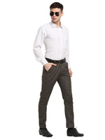 Thumbnail for Jainish Men's Black Cotton Checked Formal Trousers ( FGP 267Charcoal ) - Distacart