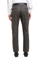 Thumbnail for Jainish Men's Black Cotton Checked Formal Trousers ( FGP 267Charcoal ) - Distacart