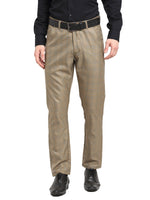 Thumbnail for Jainish Men's Brown Cotton Checked Formal Trousers ( FGP 267Dark-Brown ) - Distacart