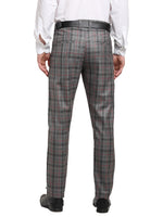 Thumbnail for Jainish Men's Grey Cotton Checked Formal Trousers ( FGP 267Grey ) - Distacart