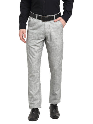 Jainish Men's Grey Cotton Solid Formal Trousers ( FGP 268Grey ) - Distacart
