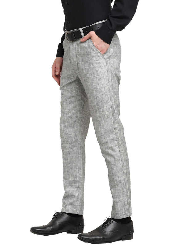 Jainish Men's Grey Cotton Solid Formal Trousers ( FGP 268Grey ) - Distacart