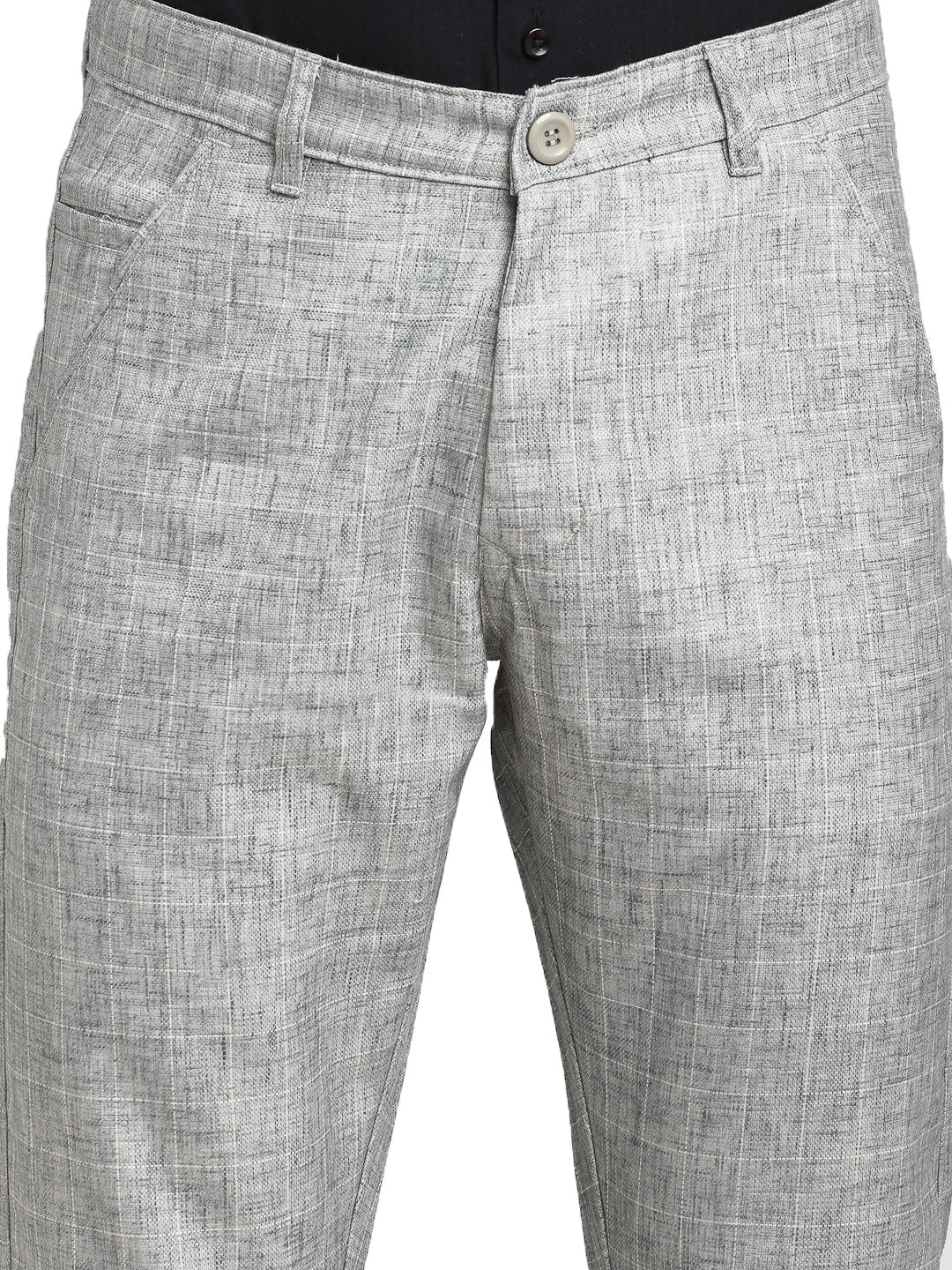 Jainish Men's Grey Cotton Solid Formal Trousers ( FGP 268Grey ) - Distacart