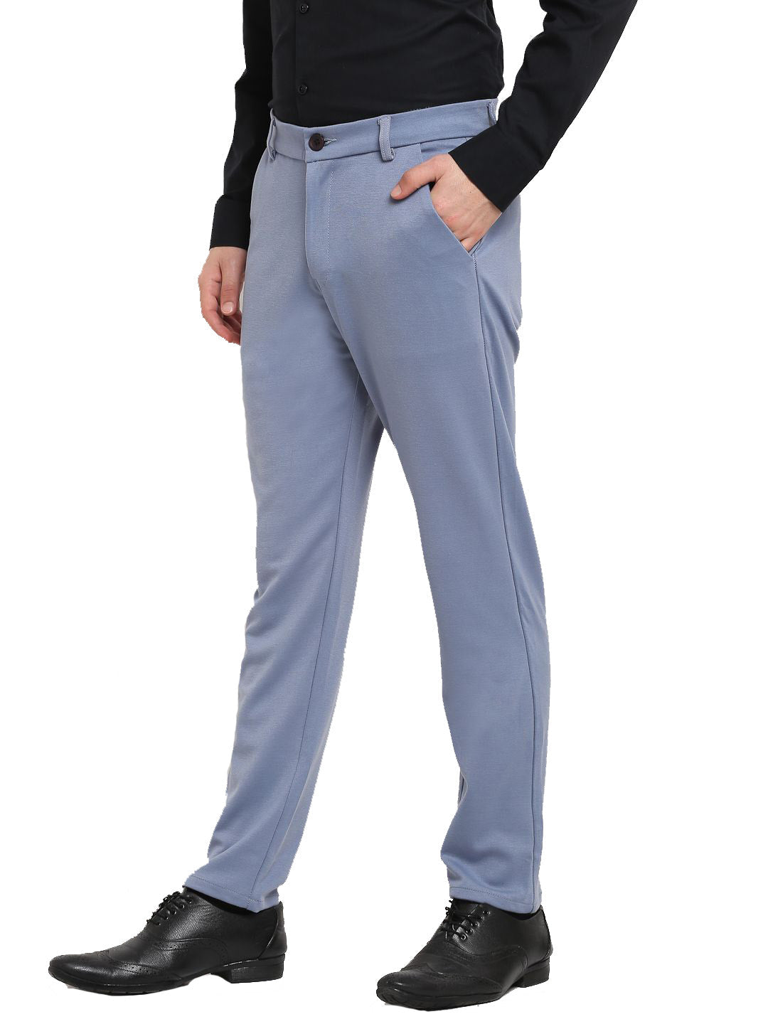 Jainish Men's Grey 4-Way Lycra Tapered Fit Trousers ( FGP 269Grey ) - Distacart