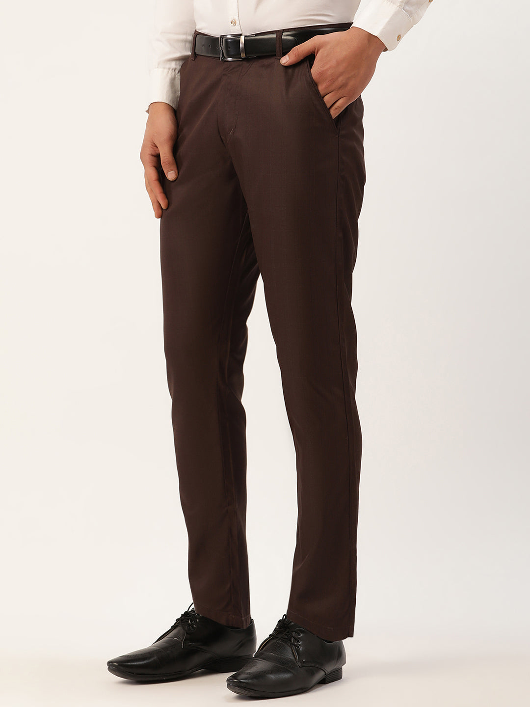 Buy JEENAY Synthetic Formal Pants for Men | Mens Fashion Wrinkle-free  Stylish Slim Fit Men's Wear Trouser Pant for Office or Party - 40 US, Brown  Online at Best Prices in India - JioMart.